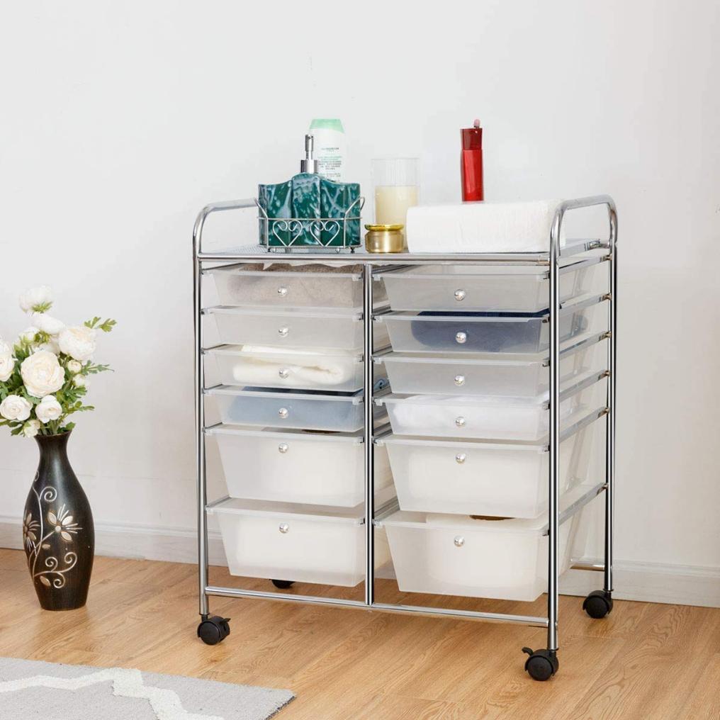 ARLIME 12-Drawer Rolling Storage Cart, 12 Drawer Organizer Trolley