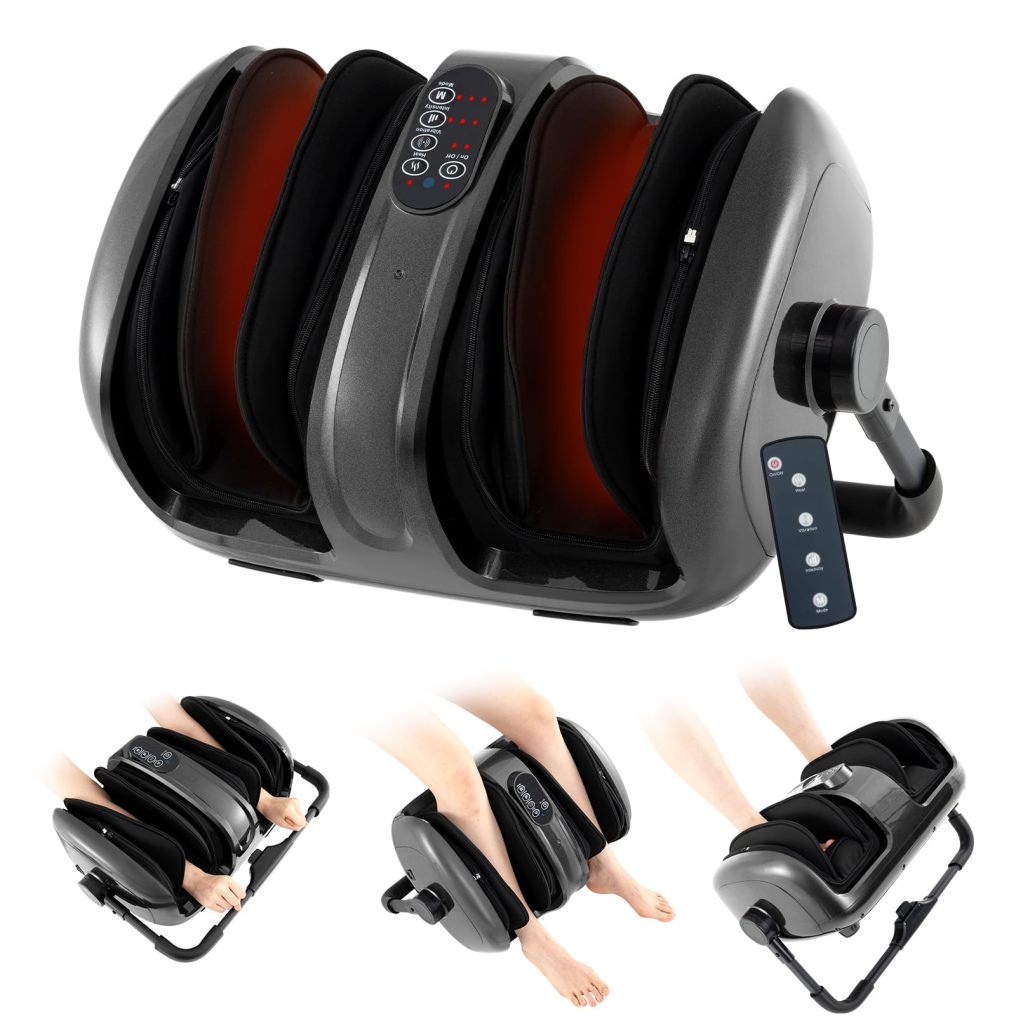 ARLIME Foot & Calf Massager with Heat, Deep Kneading Shiatsu Massager Machine