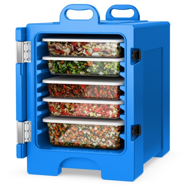 ARLIME Insulated Food Pan Carrier, End-Loading Insulated for 5 Full-Size Pans