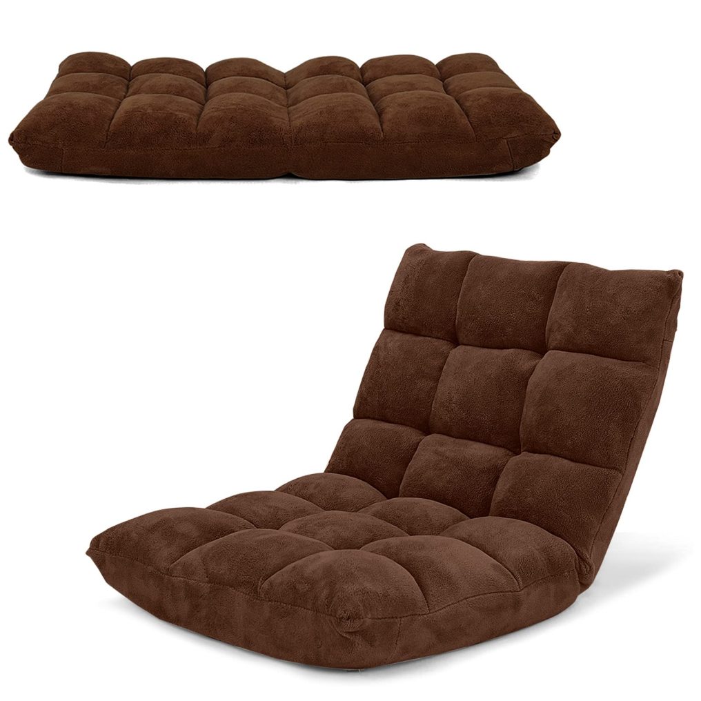 ARLIME 14-Position Floor Sofa, Folding Gaming Sofa Chair, Angle Adjustable Sleeper Bed, Couch Recliner