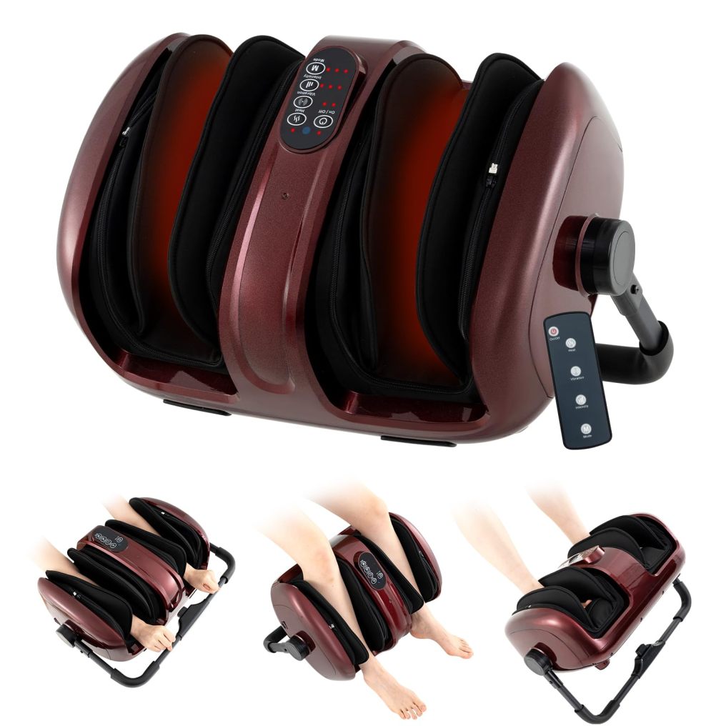 ARLIME Foot & Calf Massager with Heat, Deep Kneading Shiatsu Massager Machine