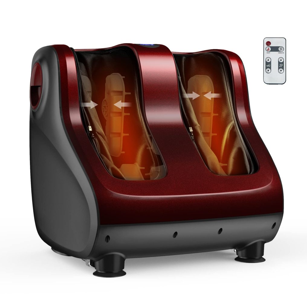 ARLIME Heated Foot and Calf Massager Machine, Leg and Foot Massager with Shiatsu