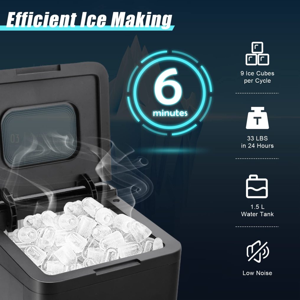 Portable Ice Maker, ARLIME Countertop Ice Cube Maker