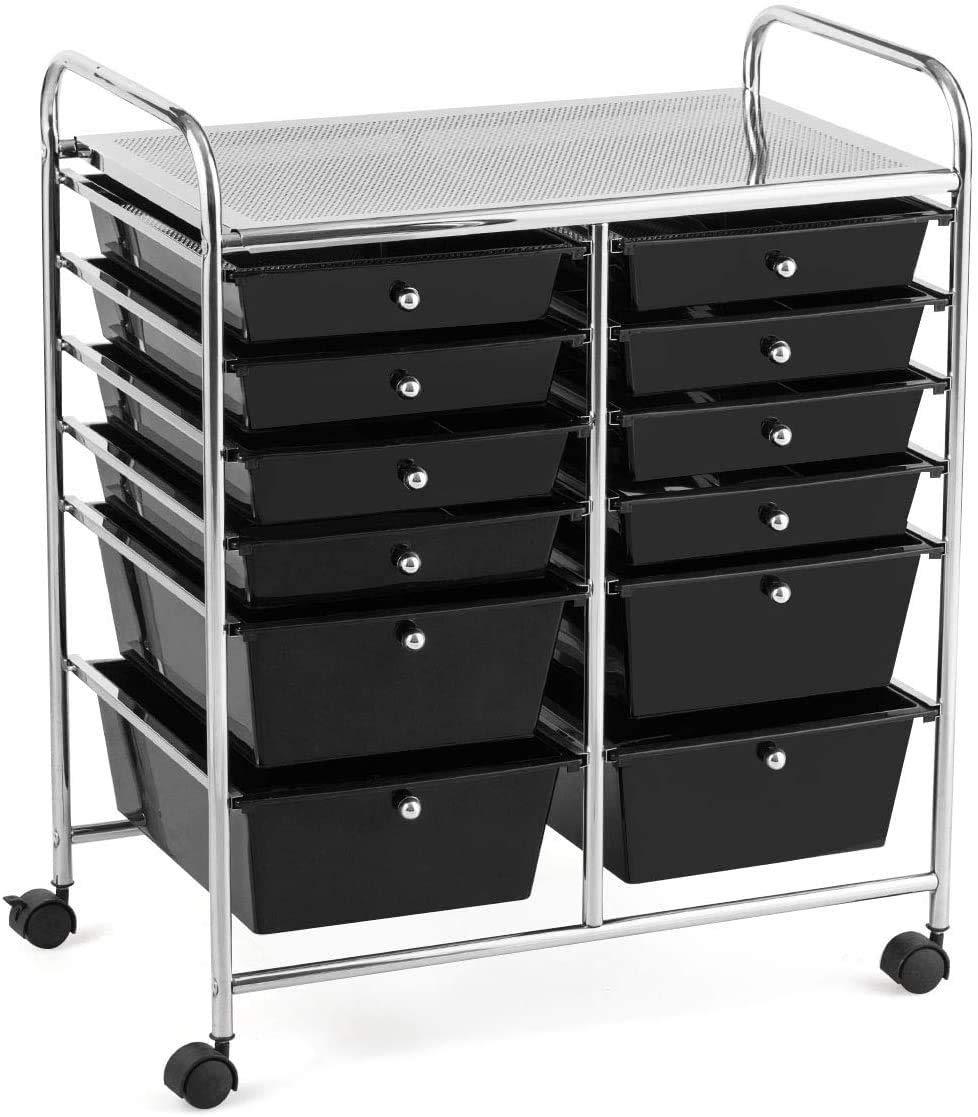 ARLIME 12-Drawer Rolling Storage Cart, 12 Drawer Organizer Trolley