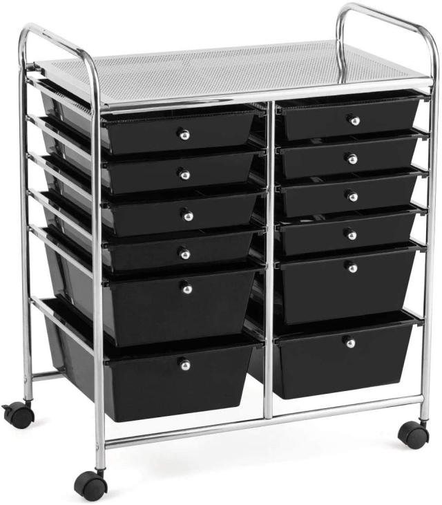 ARLIME 12-Drawer Rolling Storage Cart, 12 Drawer Organizer Trolley