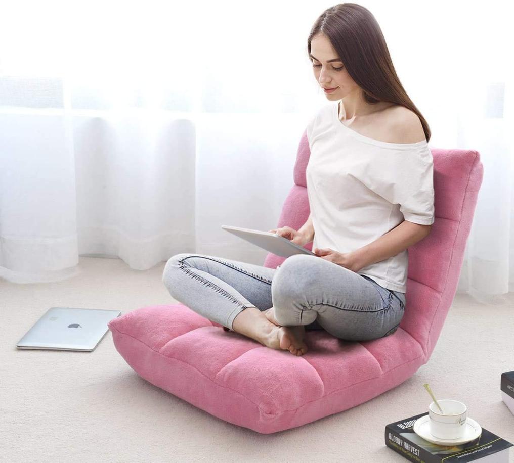 ARLIME 14-Position Floor Sofa, Folding Gaming Sofa Chair, Angle Adjustable Sleeper Bed, Couch Recliner