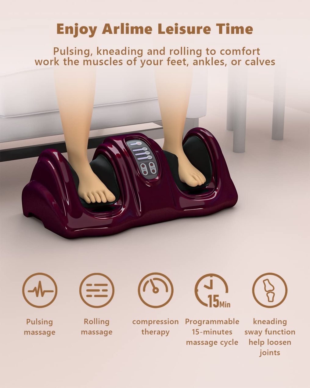 ARLIME Foot Massager Machine with Remote Shiatsu Foot Massager