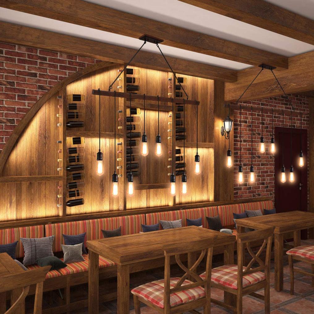 ARLIME Industrial Multi Pendant Light, 8-Light Iron Rustic Island Chandelier