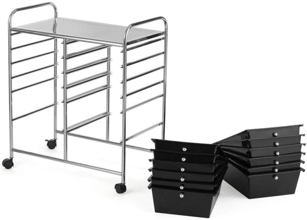 ARLIME 12-Drawer Rolling Storage Cart, 12 Drawer Organizer Trolley