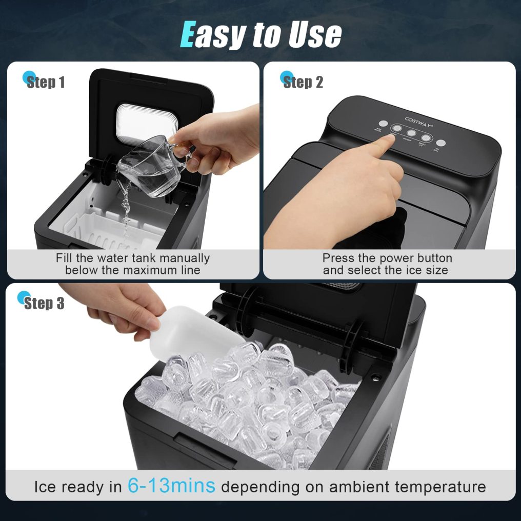 Portable Ice Maker, ARLIME Countertop Ice Cube Maker