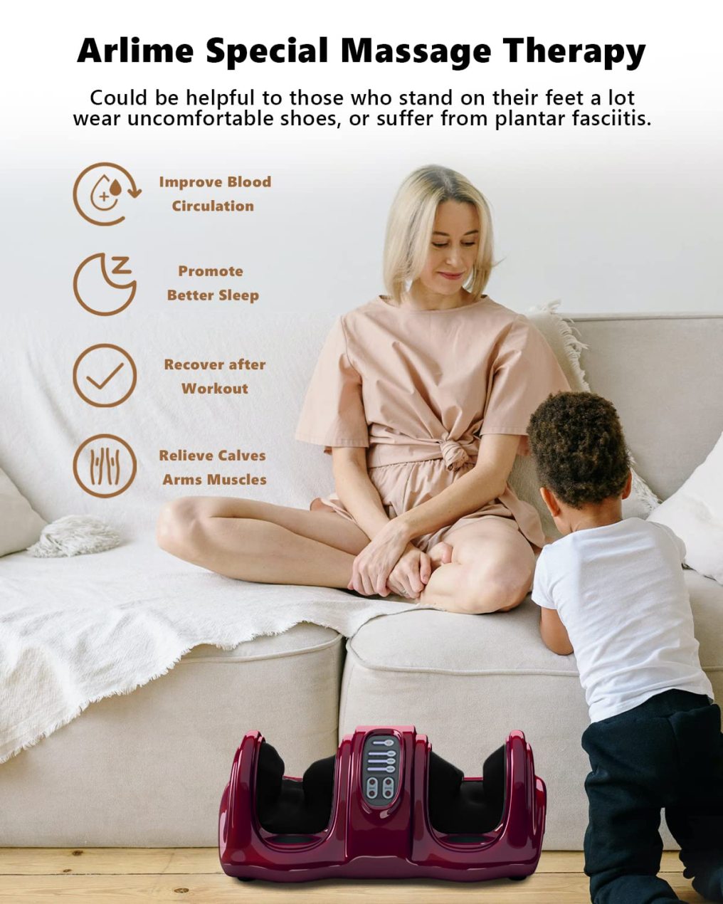ARLIME Foot Massager Machine with Remote Shiatsu Foot Massager