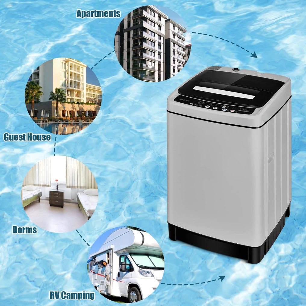 ARLIME 2 in 1 Compact Mini Laundry Machine Full-Automatic Washing Machinem, 1.5 Cu.Ft