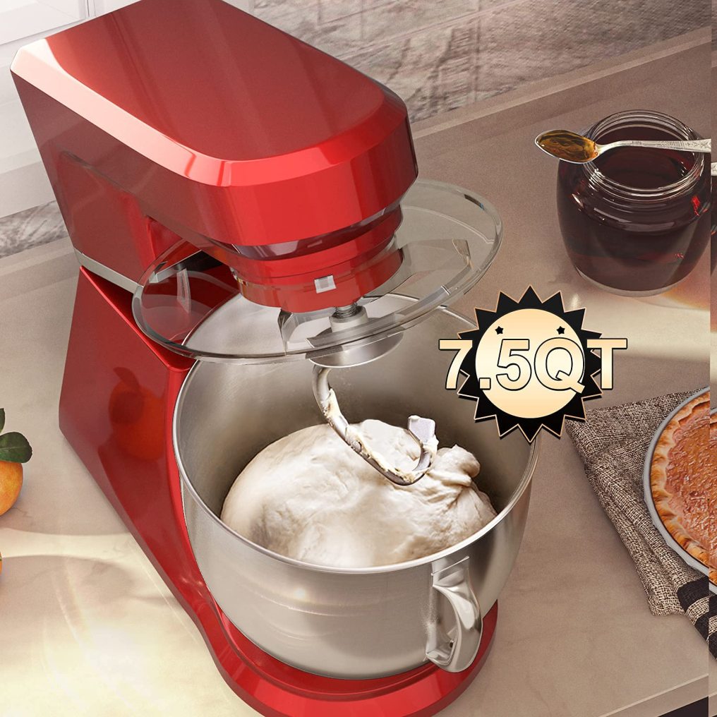 ARLIME Professional Stand Mixer, 7.5QT 660W Tilt-Head Food Mixer