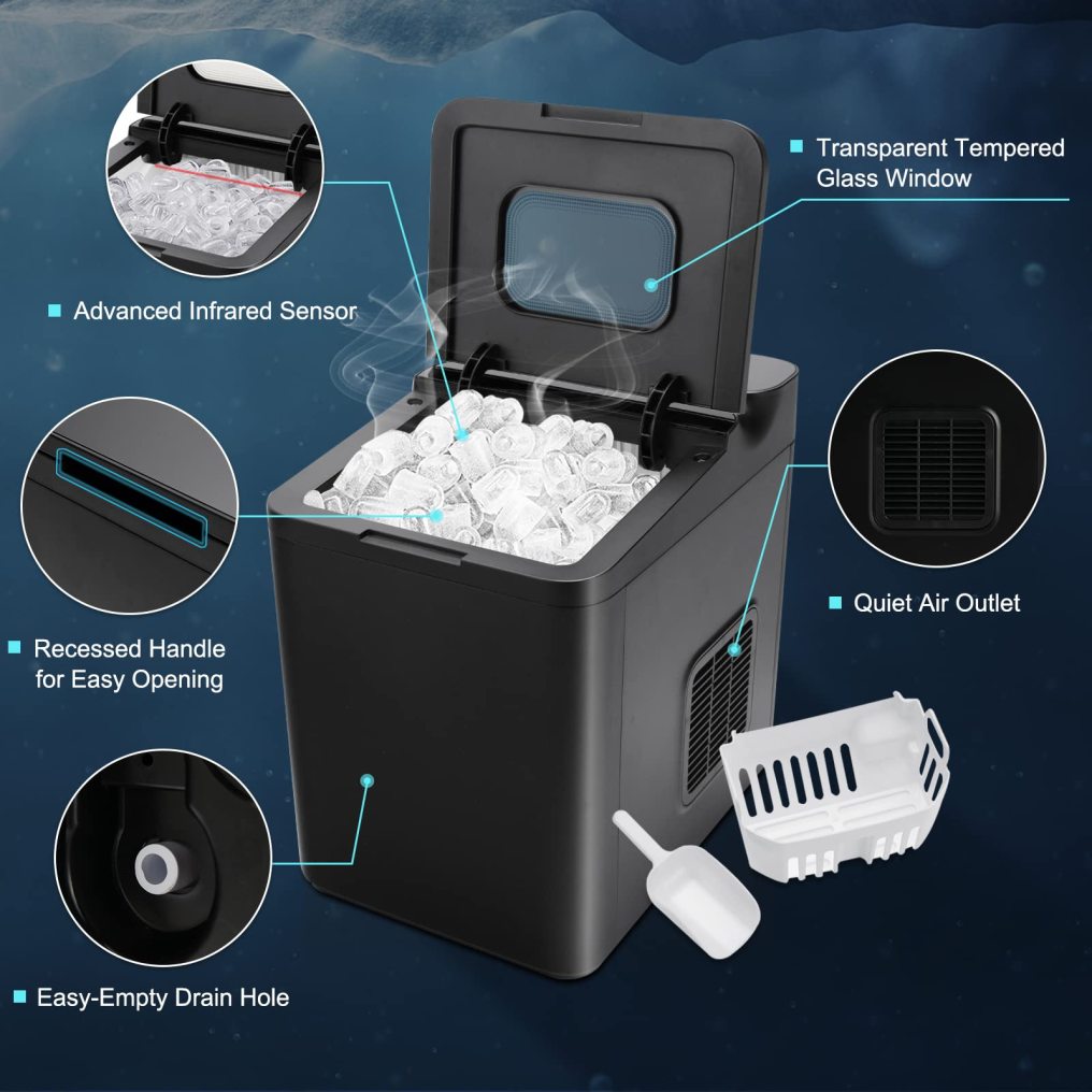 Portable Ice Maker, ARLIME Countertop Ice Cube Maker