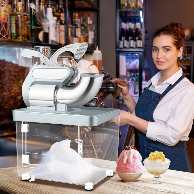 ARLIME Shaved Ice Machine Commercial, 660 LBS/H 300W Electric Ice Crusher