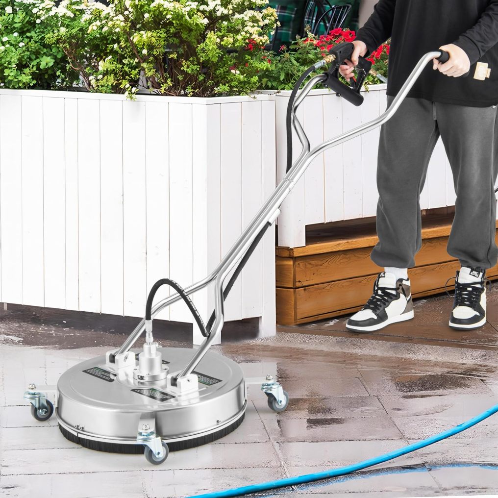 ARLIME 20" Pressure Washer Surface Cleaner with 4 Wheels, Dual Handle, Stainless Steel Housing