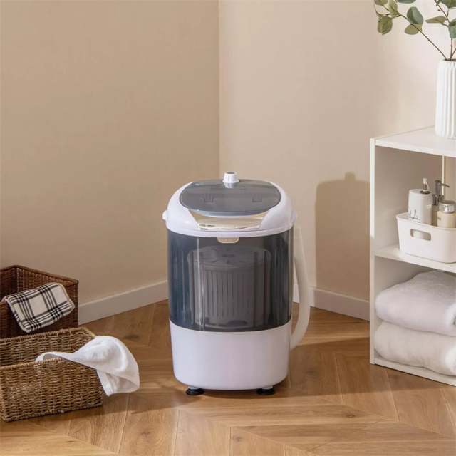 Mini Washer & Spinner Combo with Single Tub, 5.5 Lbs Compact Portable Washing Machine for Home, Apartments, Dorms, RVs