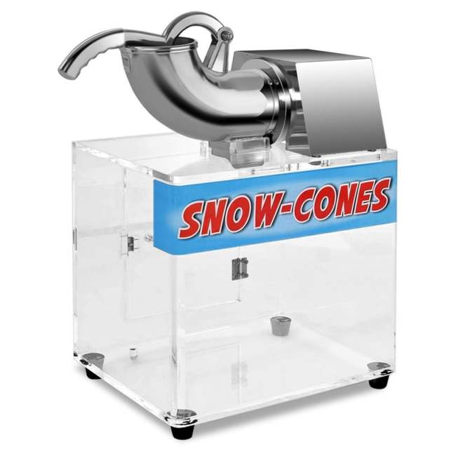 440lbs/H Commercial Snow Cone Machine, Stainless Steel Ice Shaver with Dual Blades, 110V Electric Shaved Ice Machine for Home, Restaurant, Party, Bar