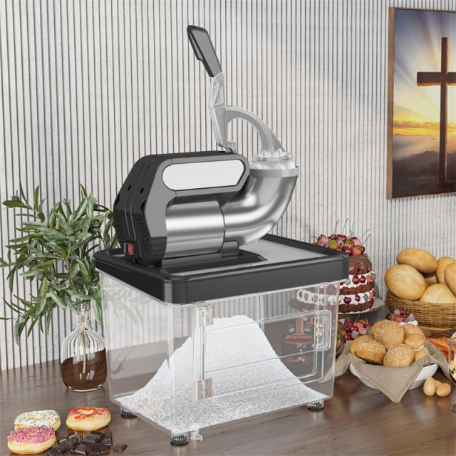 660LBS/H Commercial Snow Cone Machine, 300W ETL-Approved 120V Electric Ice Shaver with Stainless Steel Dual Blades for Home, Restaurants, Bars