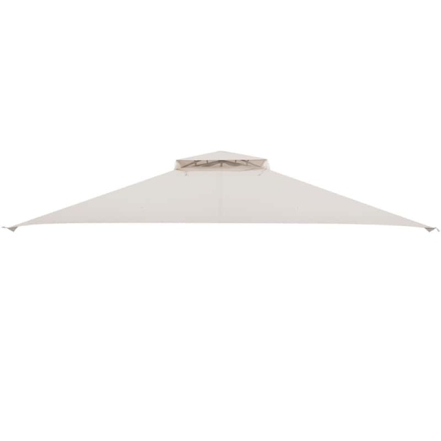 10' x 12' Patio Gazebo Replacement Top, Outdoor 2-Tier Canopy Top Cover CPAI-84 with Air Vent & Drainage Holes for Garden, Backyard