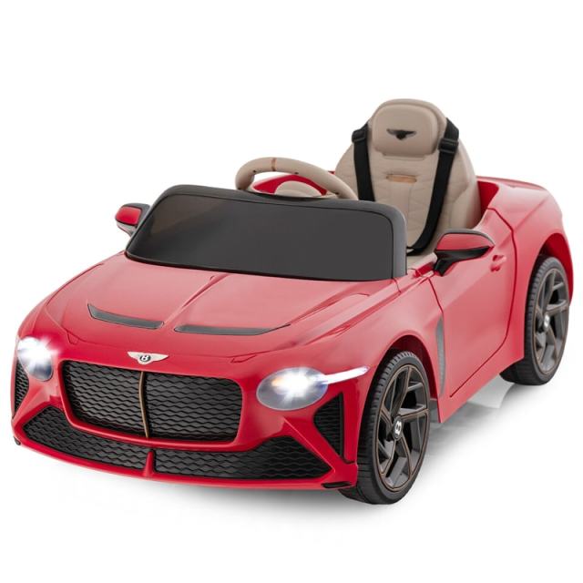 12V Kids Ride-on Car, Licensed Bentley Bacalar Electric Vehicle with Remote Control, LED Lights, Wireless Connection & Sound for 3+ Years Old