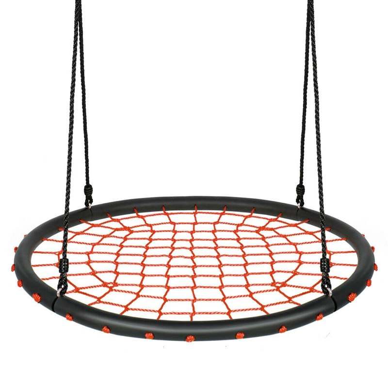 40'' Kids Round Spider Web Tree Saucer Swing Set