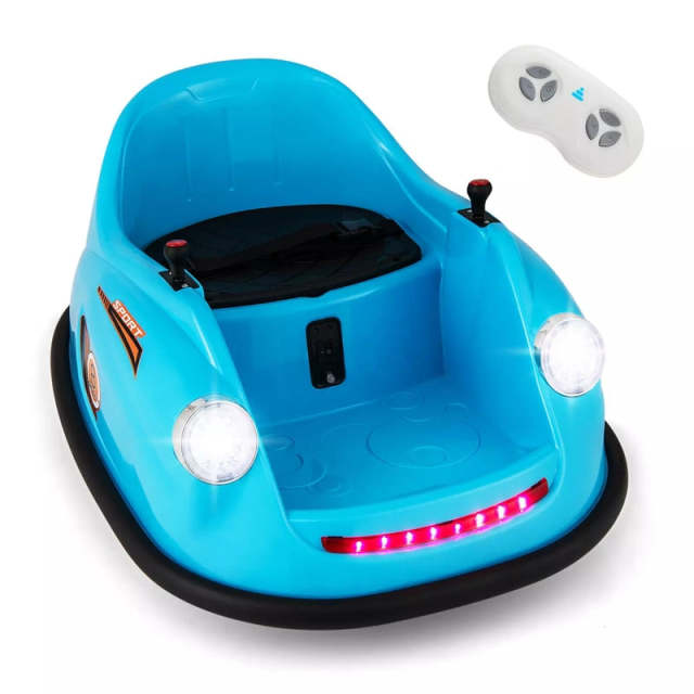 12V Electric Kids Ride on Bumper Car with Remote Control, 360° Spin, LED Lights & Music, Battery Powered Bumping Toy, Gift for Toddlers Ages 2-5