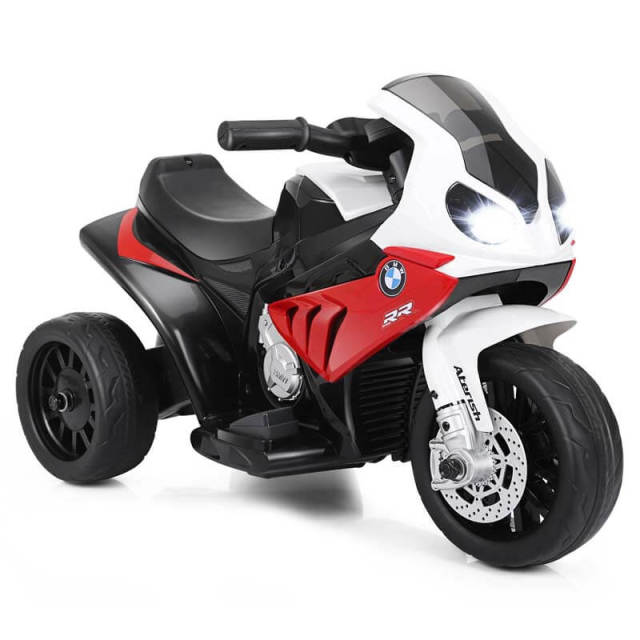 Kids Ride on Motorcycle, Licensed BMW 6V Battery Powered 3-Wheel Motorcycle Car Toy with Lights & Music