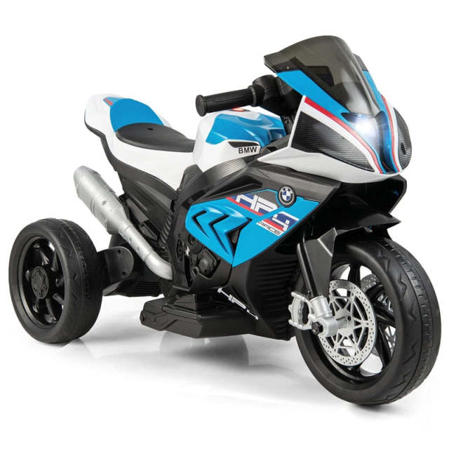 12V Kids Motorcycle, Licensed BMW Battery Powered 3-Wheel Motorcycle with Headlight, Music, Electric Ride-On Motorcycle for Ages 3+