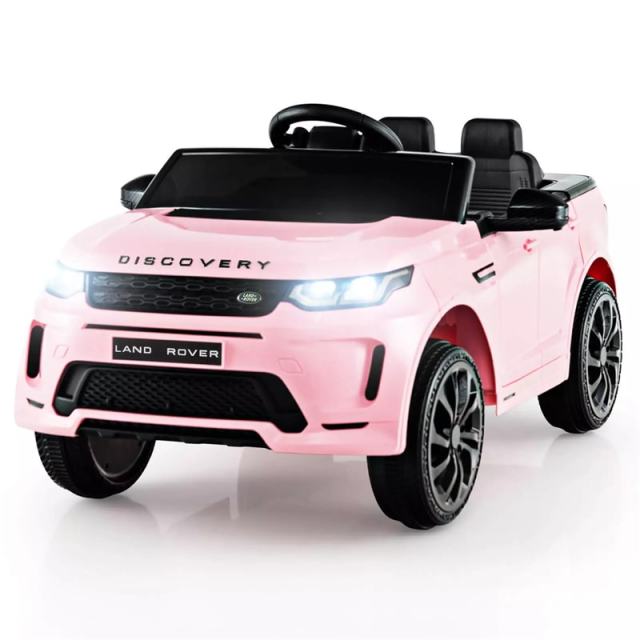 12V Kids Ride On Car, Licensed Land Rover Electric Vehicle with Remote Control, LED Lights, Lockable Doors, Speed Switch Sound & Music