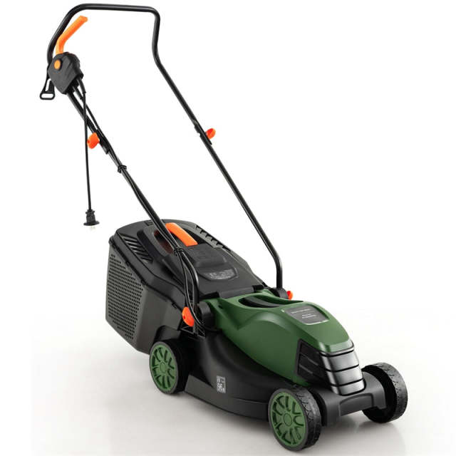 Electric Lawn Mower, 13" Corded Walk-Behind Lawnmower with 10AMP Motor, Grass Collection Box & 3 Adjustable Cutting Heights for Garden Yard Farm