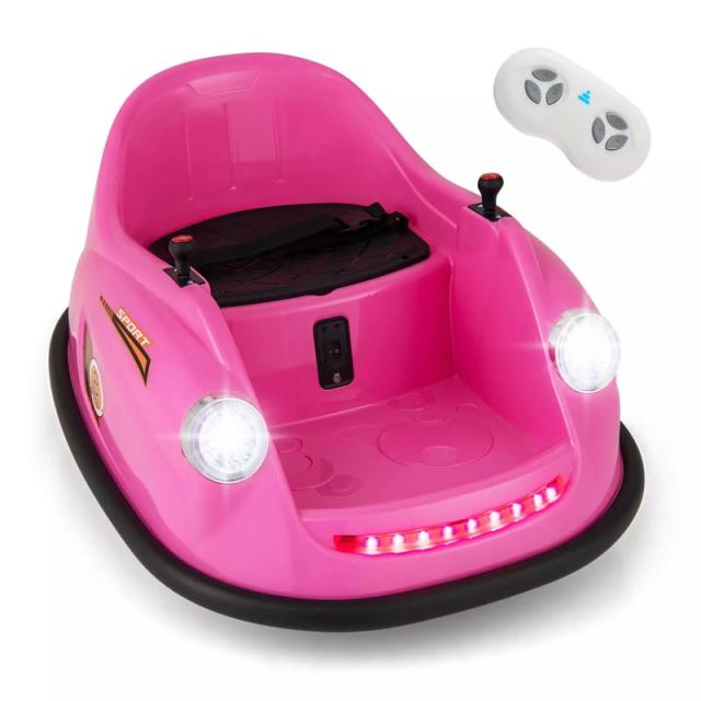 12V Electric Kids Ride on Bumper Car with Remote Control, 360° Spin, LED Lights & Music, Battery Powered Bumping Toy, Gift for Toddlers Ages 2-5