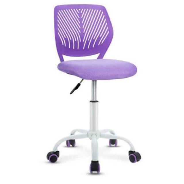 Kids Desk Chair, Height Adjustable Children Office Study Computer Chair with Lumbar Support, Mid Back Swivel Armless Mesh Task Student Chair