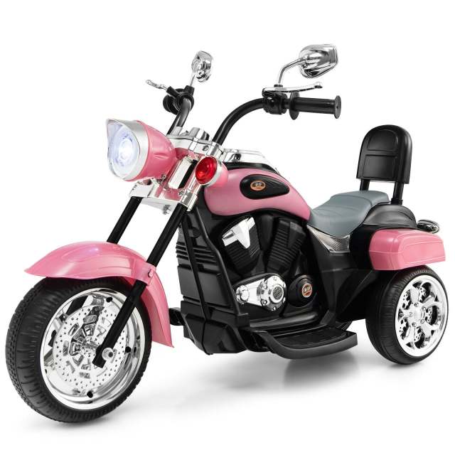 Kids Ride-On Motorcycle, 3-Wheel 6V Battery Powered Chopper Motorcycle with Headlight & Horn, ASTM-Certified Electric Toy for Boys & Girls Gifts h2