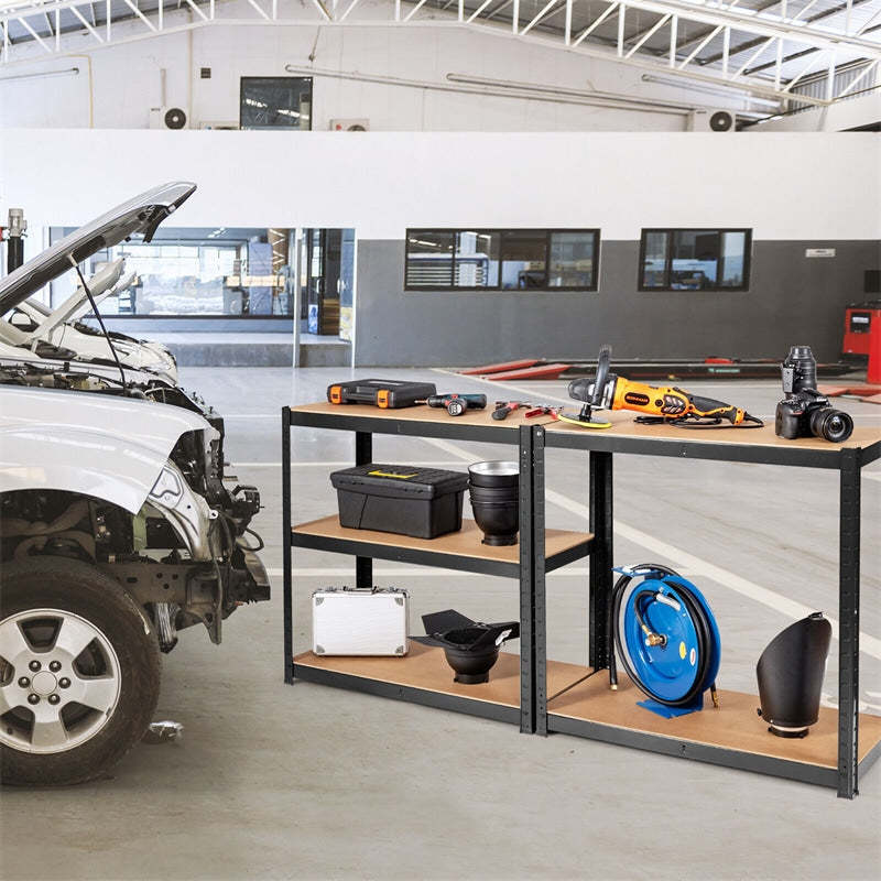 5-Tier Metal Storage Shelves, Heavy Duty Steel Shelving Unit, Adjustable Garage Tool Organizer Rack, Bolt-Free Assembly, 2000 lbs Capacity