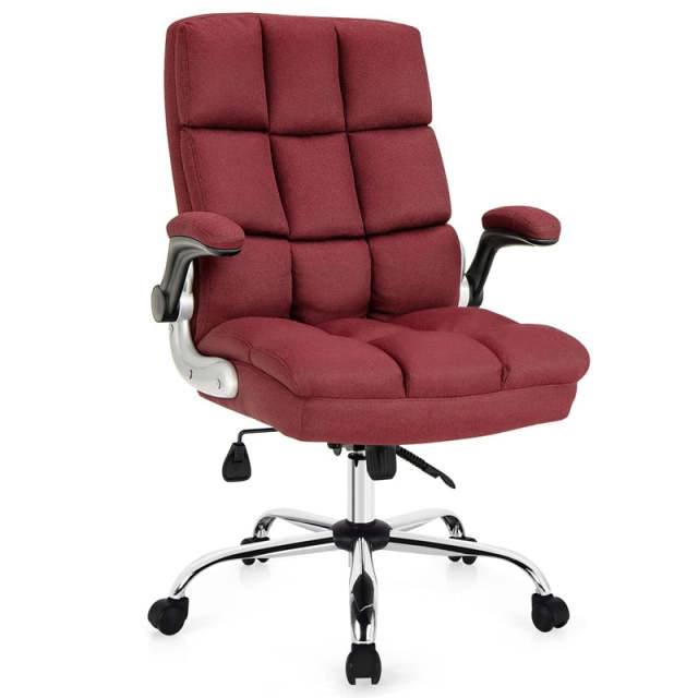 Big & Tall Ergonomic Office Chair, High-Back Executive Computer Desk Chair with Flip-Up Arms, Thick Padding, Adjustable Height, 400 LBS Capacity
