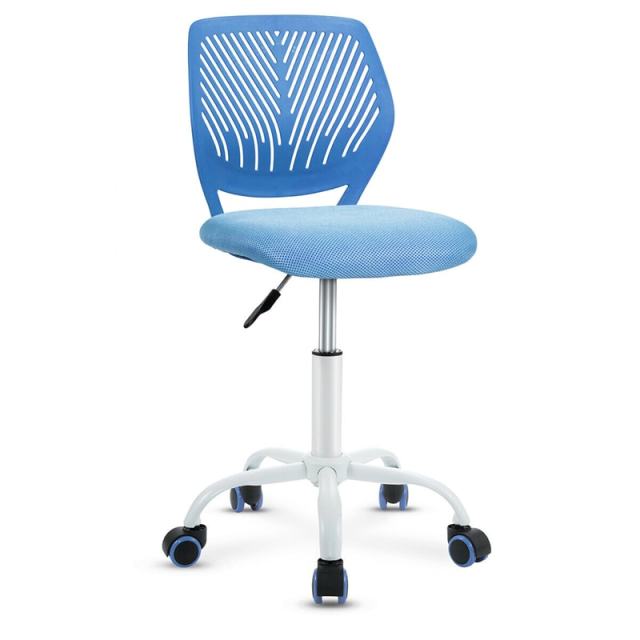 Kids Desk Chair, Height Adjustable Children Office Study Computer Chair with Lumbar Support, Mid Back Swivel Armless Mesh Task Student Chair