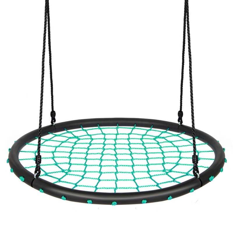 40'' Kids Round Spider Web Tree Saucer Swing Set
