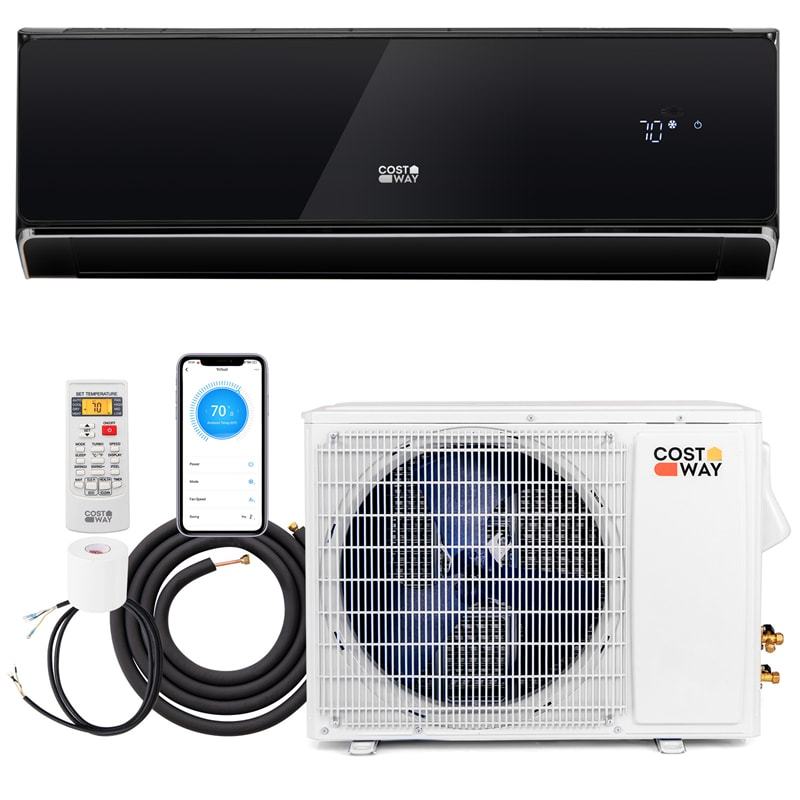 12000 BTU 22 SEER2 208-230V Wifi Enabled Mini Split Air Conditioner & Heater, Energy Star Wall Inverter AC Unit with Heat Pump & Assembly Kit