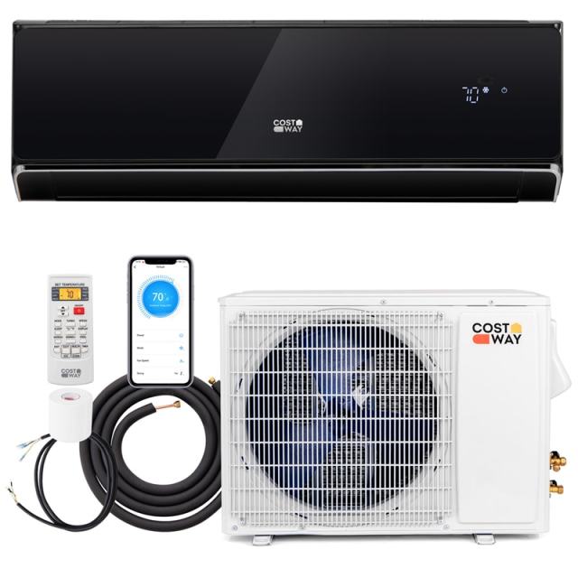 12000 BTU 22 SEER2 208-230V Wifi Enabled Mini Split Air Conditioner & Heater, Energy Star Wall Inverter AC Unit with Heat Pump & Assembly Kit