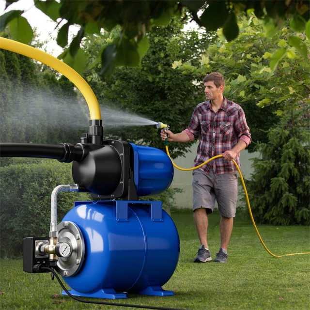 1.6HP Shallow Well Pump with 5Gal Pressure Tank, 1000GPH Stainless Steel Automatic Water Booster Jet Pump for Home Irrigation, Lawn & Garden