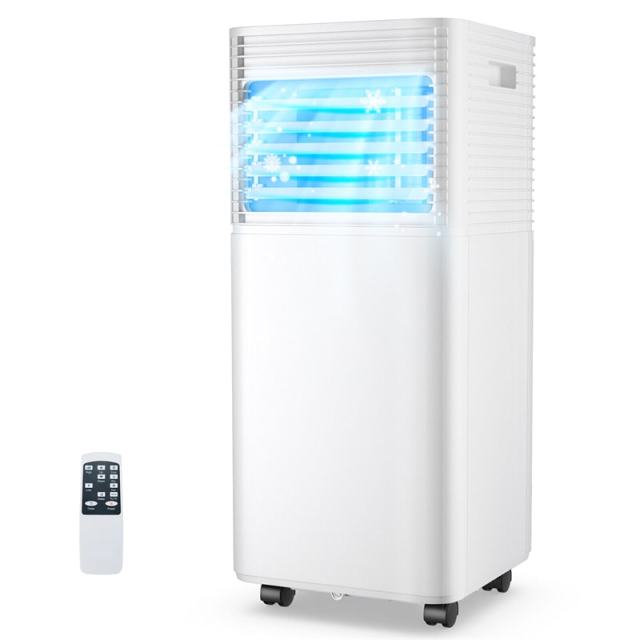 8000 BTU Portable Air Conditioner, 3-in-1 AC Unit Cools 230 sq.ft with Dehumidifier, Fan & Sleep Mode, Remote, Vent Kit for Bedroom, Office