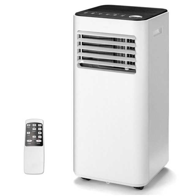 8000 BTU Portable Air Conditioner, Quiet 3-in-1 AC Unit with Fan, Dehumidifier & Sleep Mode, 24H Timer, Remote Control for Rooms up to 250 Sq.Ft