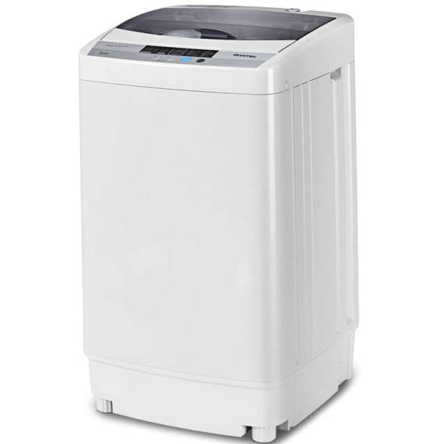 Full-Automatic Portable Washing Machine, 1.34 Cu.ft Compact Washer & Spin Dryer Combo with Drain Pump, 10 Programs, 12Lbs Capacity for Home Apartments