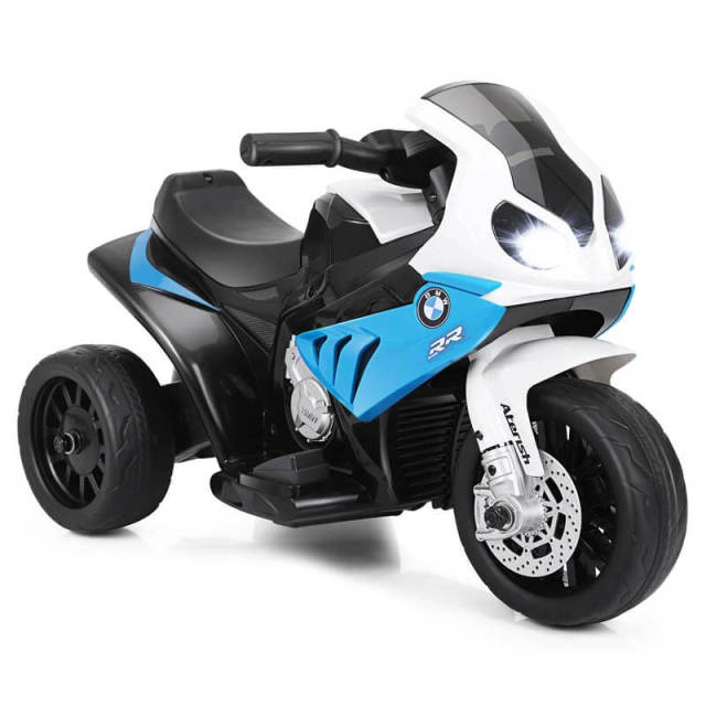 Kids Ride on Motorcycle, Licensed BMW 6V Battery Powered 3-Wheel Motorcycle Car Toy with Lights & Music