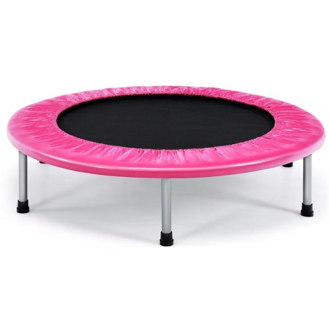 38" Mini Folding Trampoline, Foldable Fitness Rebounder for Adults & Kids, Indoor/Outdoor Exercise, Max Load 330lbs, Portable Workout Trampoline