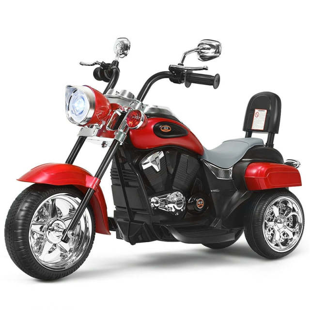 Kids Ride-On Motorcycle, 3-Wheel 6V Battery Powered Chopper Motorcycle with Headlight & Horn, ASTM-Certified Electric Toy for Boys & Girls Gifts h2