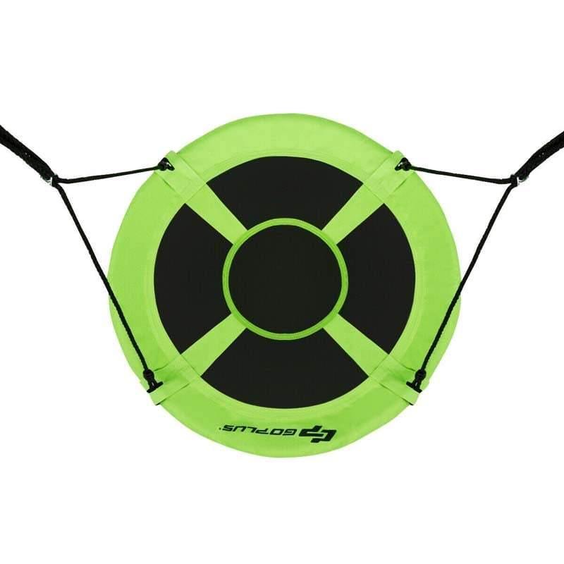 40 Inch Flying Saucer Tree Swing Set Outdoor Round Swing with Adjutable Hanging Ropes for Kids Adults Park Backyard