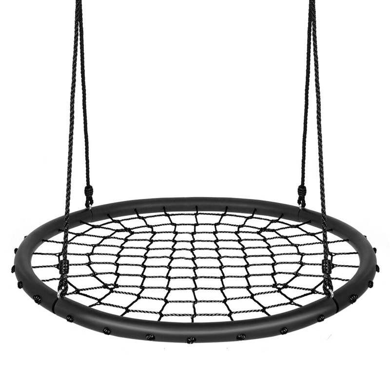 40'' Kids Round Spider Web Tree Saucer Swing Set