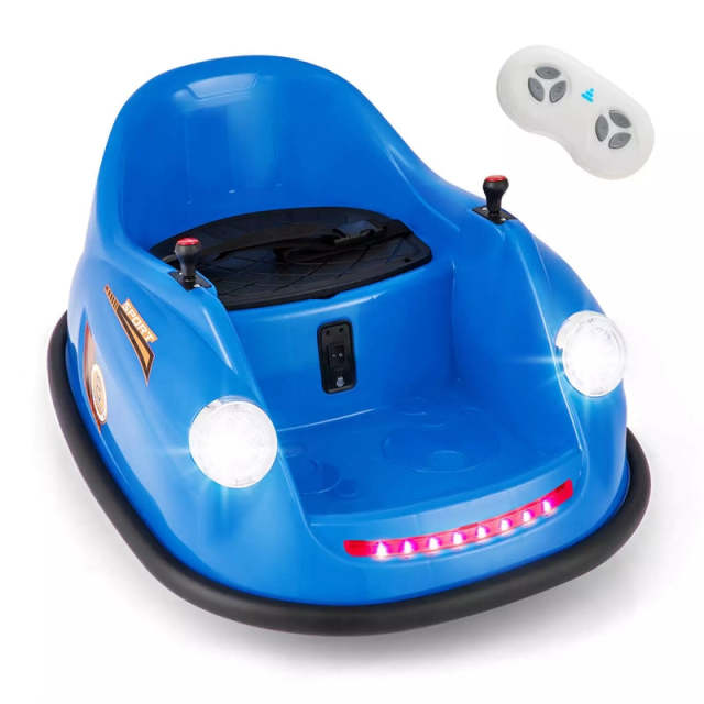 12V Electric Kids Ride on Bumper Car with Remote Control, 360° Spin, LED Lights & Music, Battery Powered Bumping Toy, Gift for Toddlers Ages 2-5